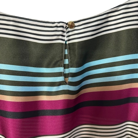 🌸 2/$25 NWT Talbots Black Blue Stripe Silky Tank - Picture 6 of 8